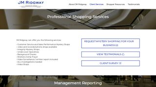 
                            4. Mystery Shopper Services - JM Ridgway