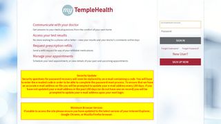 
                            3. myTempleHealth - Login Page