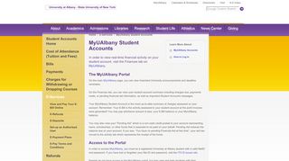 
                            2. MyUAlbany Student Accounts - University at Albany-SUNY