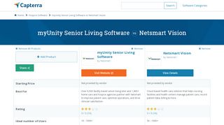 
                            9. myUnity vs Netsmart Vision - 2019 Feature and Pricing Comparison