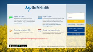 
                            2. MyUofMHealth.org - Login Page