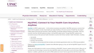 
                            2. MyUPMC and UPMC Telehealth Services - UPMC.com