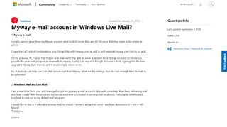 
                            7. Myway e-mail account in Windows Live Mail? - Microsoft ...