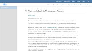 
                            4. MyWay: How to Log in to MyUsage.com Account | Video ... - JEA