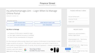 
                            7. my.whentomanage.com – Login When to Manage …