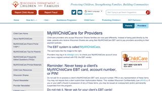 
                            6. MyWIChildCare for Providers - Wisconsin Department of ...