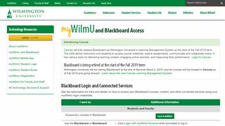 
                            4. myWilmU and Blackboard | Wilmington University