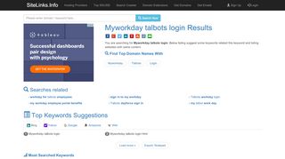 
                            9. Myworkday talbots login Results For Websites Listing - SiteLinks.Info