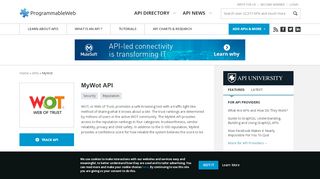 
                            6. MyWot API | ProgrammableWeb