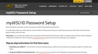 
                            6. myWSU Password Setup - wichita.edu
