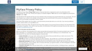 
                            5. MyYara Privacy Policy