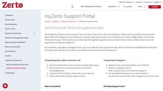 
                            3. myZerto Support Portal | Zerto