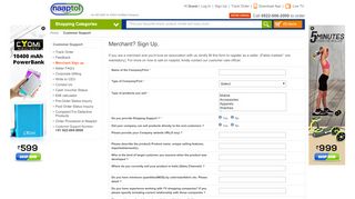 
                            6. Naaptol Merchant Sign Up