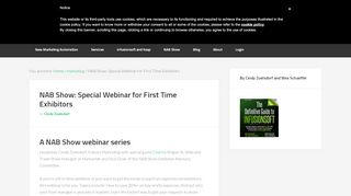 
                            8. NAB Show: Special Webinar for First Time Exhibitors - Kokoro ...