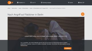 
                            8. Nach Angriff auf Rabbiner in Berlin - ZDFmediathek