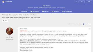 
                            7. NAC/NAK Publications in English or ANY NAC-mobilia