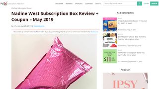 
                            8. Nadine West Subscription Box Review + Coupon - May 2019