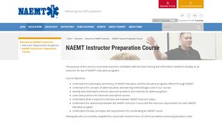 
                            8. NAEMT Instructor Preparation Course