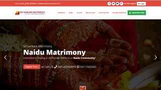 
                            5. Naidu Matrimony | Register Free - Sri Sankara Matrimony