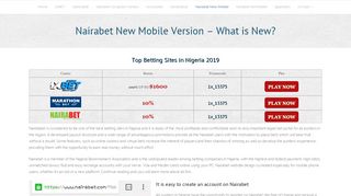 
                            4. Nairabet New Mobile Platform (Nigeria)