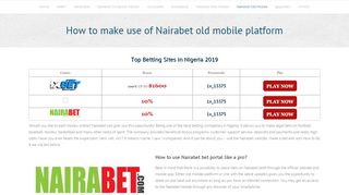 
                            10. Nairabet Old Mobile Version - Betting Site in Nigeria