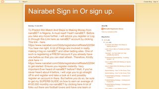 
                            1. Nairabet Sign in Or sign up. - Blogger