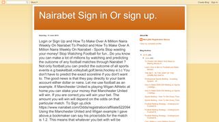 
                            9. Nairabet Sign in Or sign up. : Login or Sign Up and How To ...