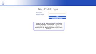 
                            3. NAK-Portal Anwendung | Login