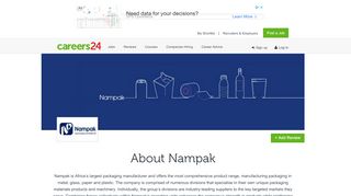 
                            6. Nampak Jobs and Vacancies - Careers24
