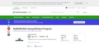 
                            9. NaNoWriMo Young Writers Program - Website Review