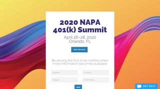 
                            7. NAPA 401(k) Summit – The Advisor Experience
