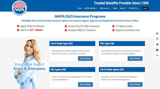 
                            1. NAPA E&O Insurance For Agents, Agencies & RIAs