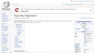 
                            2. Napier Boys' High School - Wikipedia