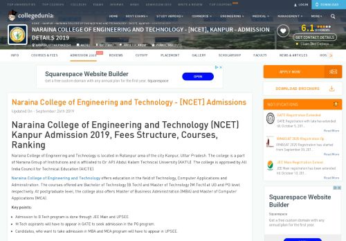 
                            3. Naraina College of Engineering and Technology - [NCET ...