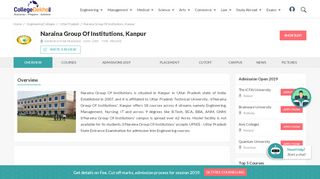 
                            6. Naraina Group Of Institutions, Kanpur - 2019 Admission ...
