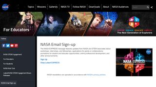 
                            1. NASA Email Sign-up