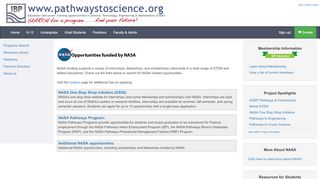 
                            8. NASA Internships, Scholarships and Fellowships - Pathways to Science