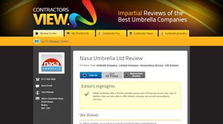 
                            5. Nasa Umbrella Ltd Review - Contractors' View