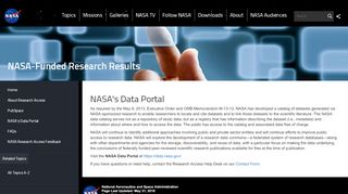 
                            5. NASA's Data Portal | NASA