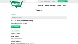 
                            9. NASPA 2019 Summer Meeting - NASPA