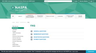 
                            6. NASPA Membership FAQ