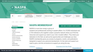 
                            6. NASPA Membership | Student Affairs Professional Development