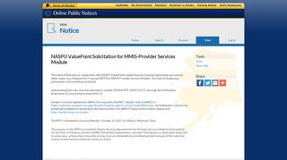 
                            6. NASPO ValuePoint Solicitation for MMIS-Provider Services Module ...