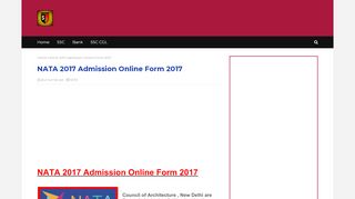 
                            4. NATA 2017 Admission Online Form 2017 - Sarkarii Job