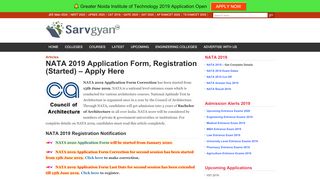 
                            3. NATA 2019 Application Form, Registration (Started) - Apply ...