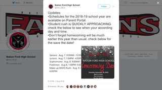 
                            9. Nation Ford High School on Twitter: 