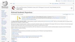 
                            7. National Academic Depository - Wikipedia