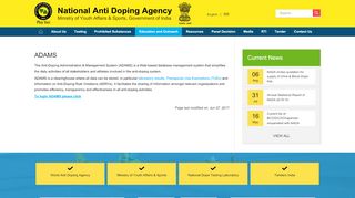 
                            7. National Anti Doping Agency - ADAMS