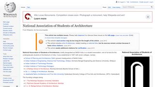 
                            1. National Association of Students of Architecture - Wikipedia