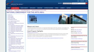 
                            9. National Endowment for the Arts (NEA) | GRANTS.GOV